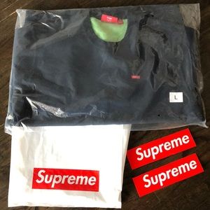 NWT Men’s Supreme Contrast Box Logo Crewneck